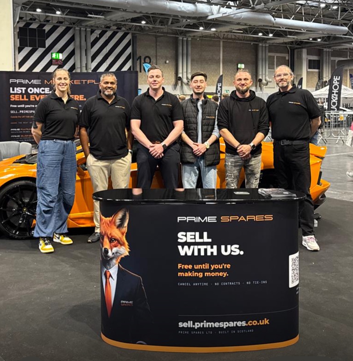 The Prime Spares team at its Gravity Show 2026 stand
